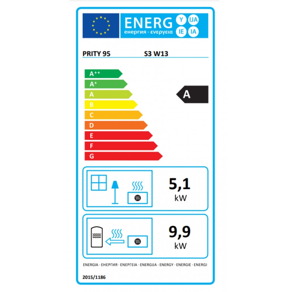 Malkinė krosnelė su vandens konturu Prity S3 W13, 15 kW | Malkines krosneles su vandens konturu | Malkinė krosnelės |