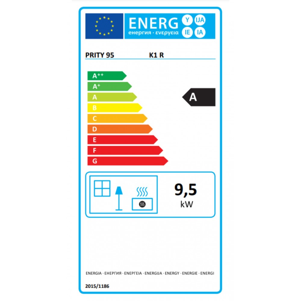 Malkinė krosnelė Prity K1 R, 9.5 kW | Konvekcines malkines krosneles | Malkinė krosnelės |