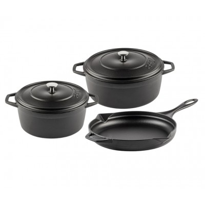 Ketaus komplektas iš 3 dalių Hosse, Black Onyx - Ketaus komplektas