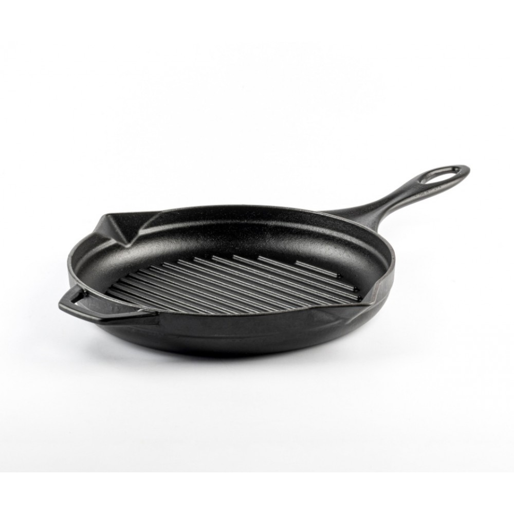 Emaliuota ketaus grilio keptuvė Hosse, Black Onyx, Ф24cm | Ketaus grilio keptuvė | Ketaus keptuvė |