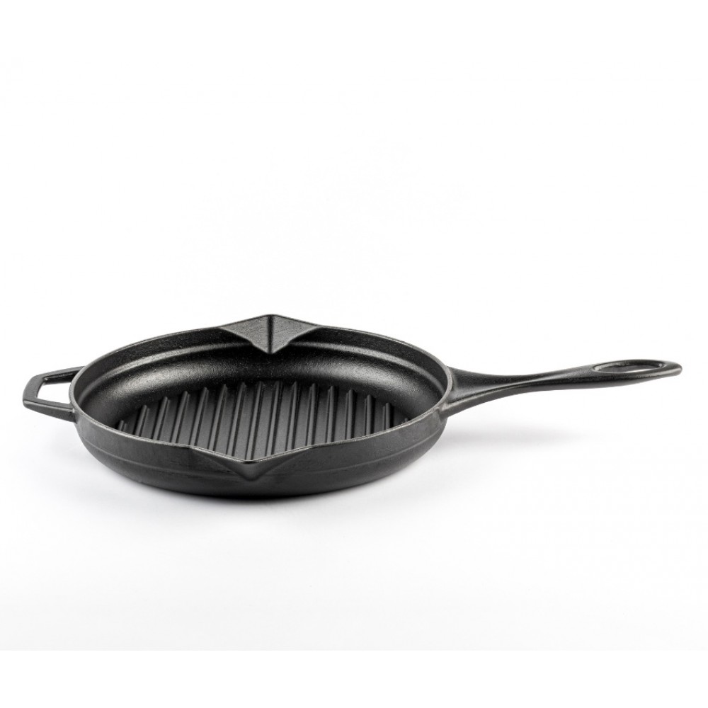 Emaliuota ketaus grilio keptuvė Hosse, Black Onyx, Ф24cm | Ketaus grilio keptuvė | Ketaus keptuvė |