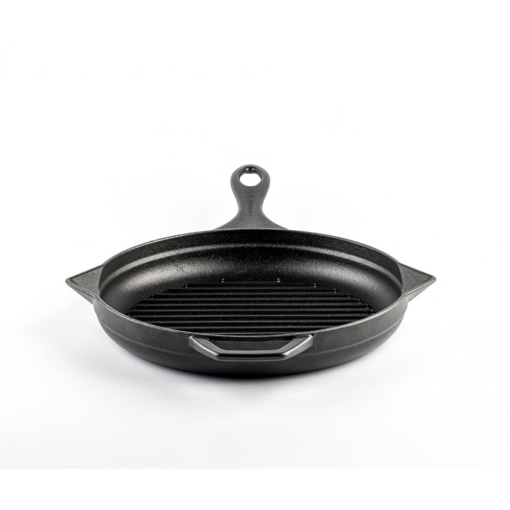 Emaliuota ketaus grilio keptuvė Hosse, Black Onyx, Ф24cm | Ketaus grilio keptuvė | Ketaus keptuvė |