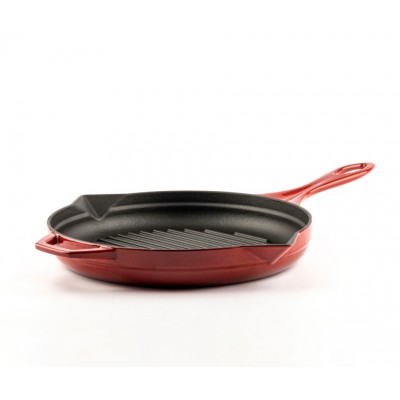Emaliuota ketaus grilio keptuvė, Rubin, Ф24cm - Ketaus grilio keptuvė