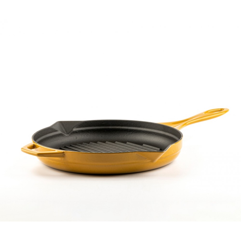 Emaliuota ketaus grilio keptuvė Hosse, Dijon, Ф24cm | Ketaus grilio keptuvė | Ketaus keptuvė |