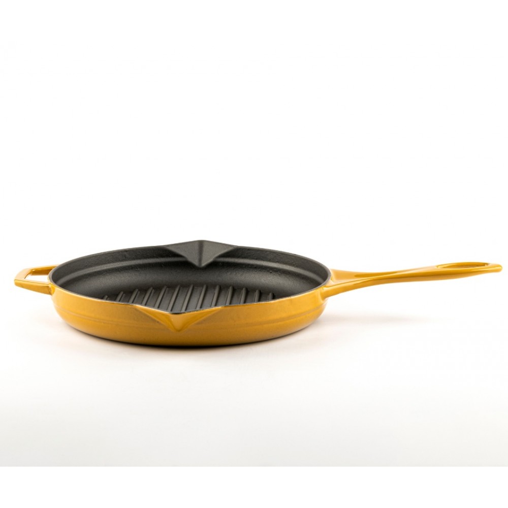 Emaliuota ketaus grilio keptuvė Hosse, Dijon, Ф24cm | Ketaus grilio keptuvė | Ketaus keptuvė |