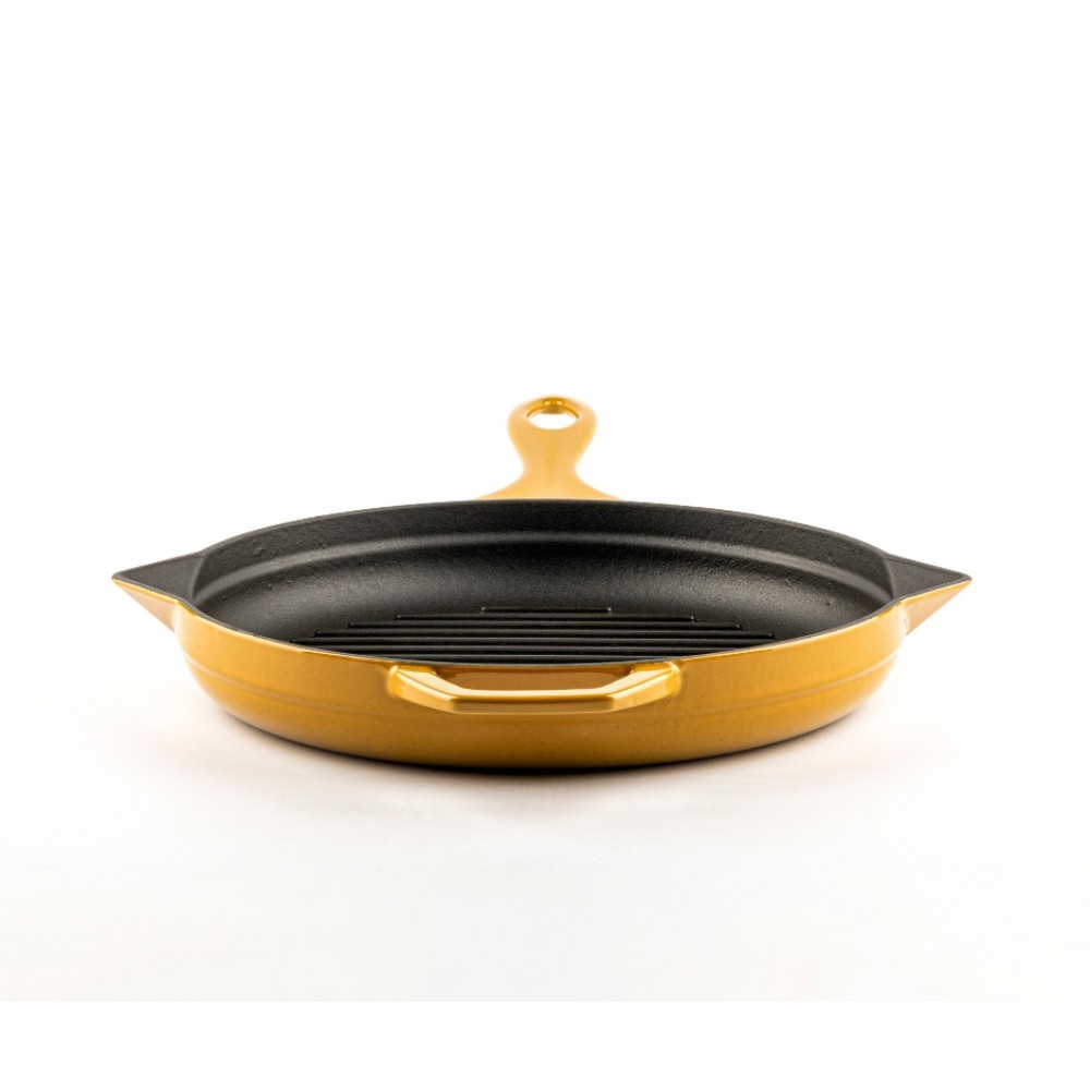 Emaliuota ketaus grilio keptuvė Hosse, Dijon, Ф24cm | Ketaus grilio keptuvė | Ketaus keptuvė |