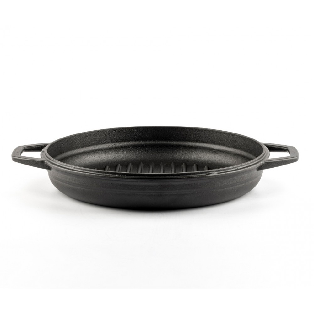 Emaliuota ketaus grilio keptuvė Hosse, Black Onyx, Ф22cm | Plokščia ketaus keptuvė | Ketaus keptuvė |
