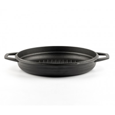 Emaliuota ketaus grilio keptuvė Hosse, Black Onyx, Ф22cm - Plokščia ketaus keptuvė