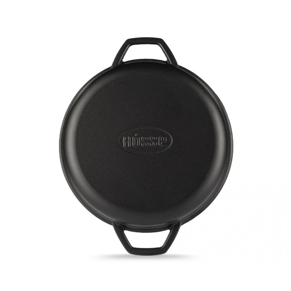 Emaliuota ketaus grilio keptuvė Hosse, Black Onyx, Ф22cm | Plokščia ketaus keptuvė | Ketaus keptuvė |