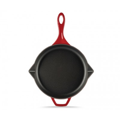 Emaliuota ketaus keptuvė Hosse, Rubin, Ф28cm - Plokščia ketaus keptuvė