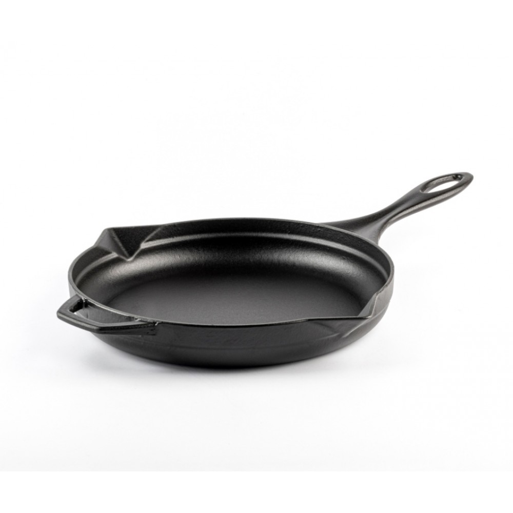 Emaliuota ketaus keptuvė Hosse, Black Onyx, Ф24cm | Plokščia ketaus keptuvė | Ketaus keptuvė |