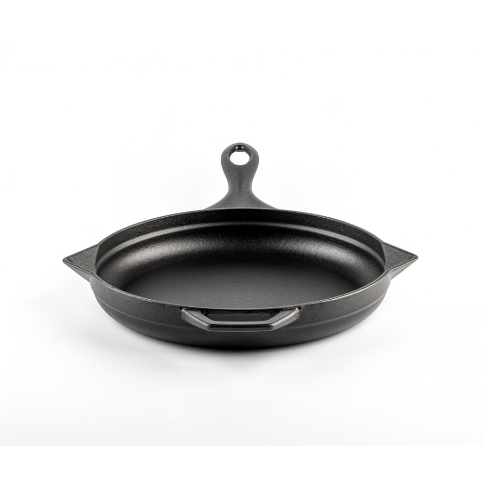 Emaliuota ketaus keptuvė Hosse, Black Onyx, Ф24cm | Plokščia ketaus keptuvė | Ketaus keptuvė |
