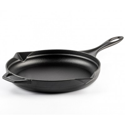 Emaliuota ketaus keptuvė Hosse, Black Onyx, Ф28cm - Plokščia ketaus keptuvė