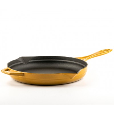 Emaliuota ketaus keptuvė Hosse, Dijon, Ф28cm - Plokščia ketaus keptuvė