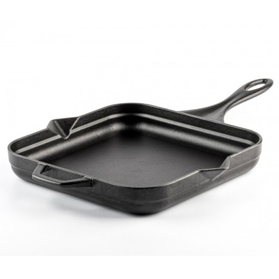 Emaliuota ketaus keptuvė Hosse, Black Onyx, 28x28cm - Plokščia ketaus keptuvė