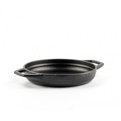 Emaliuota ketaus keptuvė su dviem rankenomis Hosse, Black Onyx, Ф16cm - Plokščia ketaus keptuvė