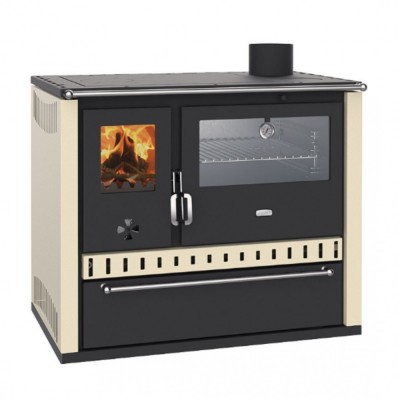 Мalkinė krosnelė viryklė Prity GT, su nerūdijančio plieno orkaite ir stalčiumi, 15 kW - Malkinė viryklės