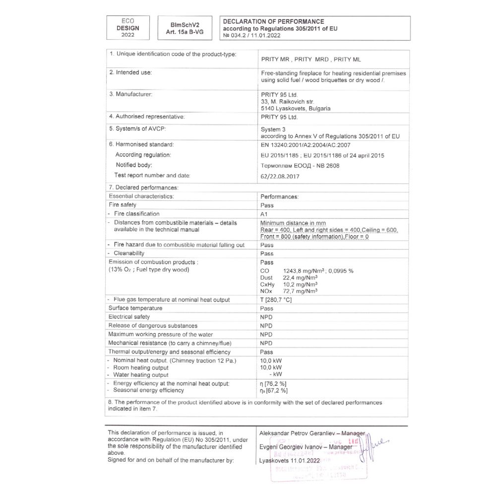 Malkinė krosnelė Prity MR, 10 kW | Malkinės krosnelės | Krosnelės |