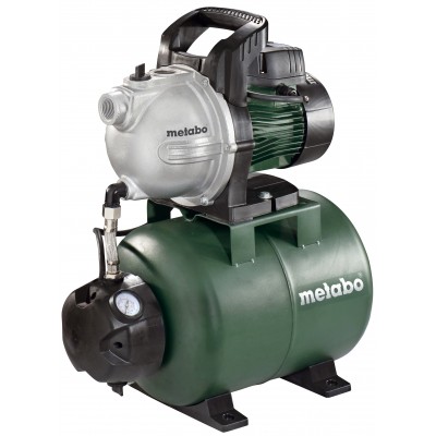Hidroforo siurblys Metabo HWW 3300/25 G, galia 900 W, srautas 3300 l/h, darbinis aukštis 45 m, bako talpa 24 L - Prekių palyginimas