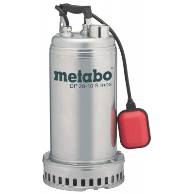 Vienfazis drenažinis siurblys nešvariam vandeniui Metabo DP 28-10 S Inox, 1850 W galia, 28 000 l/h našumas, 17 m pakėlimo aukštis - Elektriniai vandens siurbliai