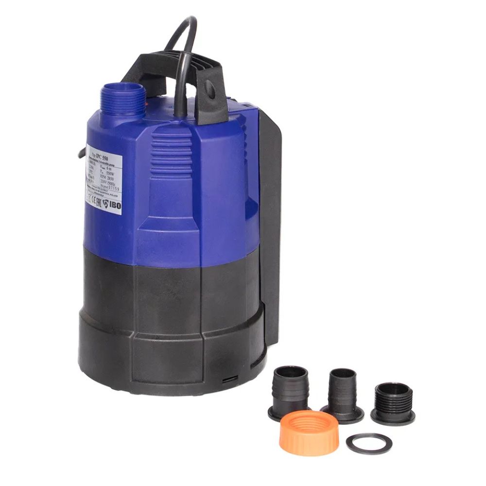 Drenažinis siurblys Electromash IPC 550 su integruotu plūduriu, galia 0,55 kW, srautas 6000 l/val., aukštis 6 m, išėjimas 1″ | Elektriniai vandens siurbliai | Vandens siurbliai |