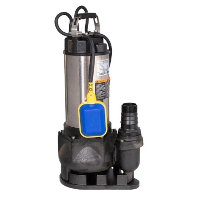 Drenažinis siurblys Electromash WQ 1100 Professional su išoriniu plūduriu ir nerūdijančio plieno korpusu, galia 1,1 kW, srautas 24 000 l/val., aukštis 10 m, išėjimas 2″ - Elektriniai vandens siurbliai