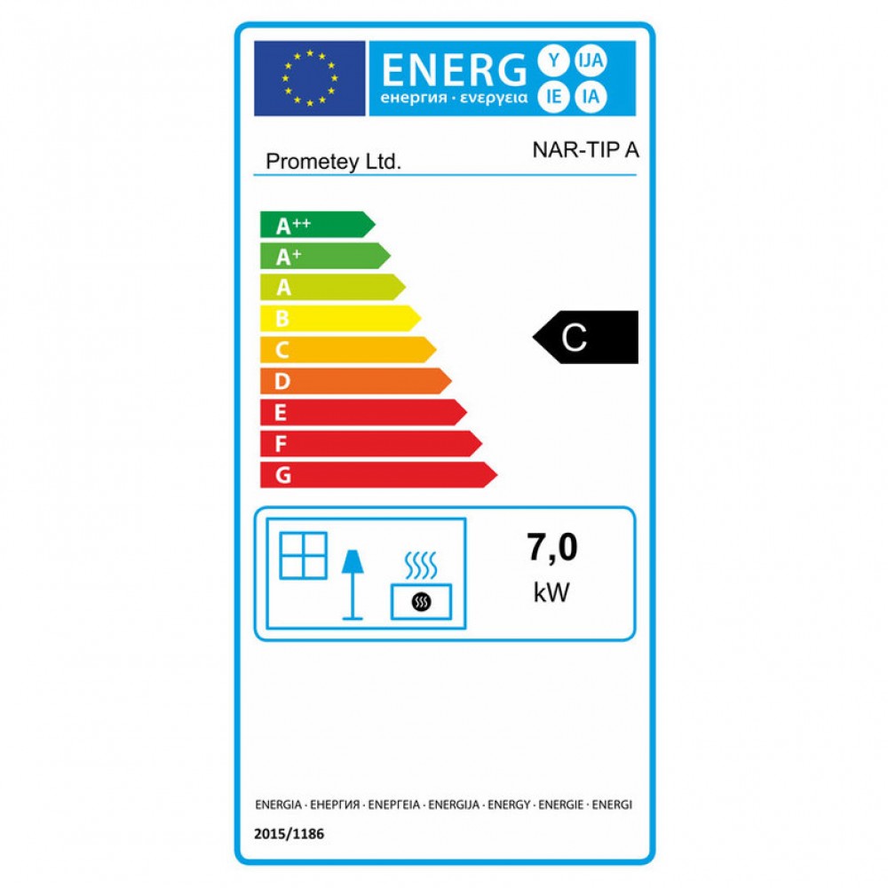 Мalkinė krosnelė Prometey NAR Type A, 7kW | Krosneles su orkaite | Krosnelės |