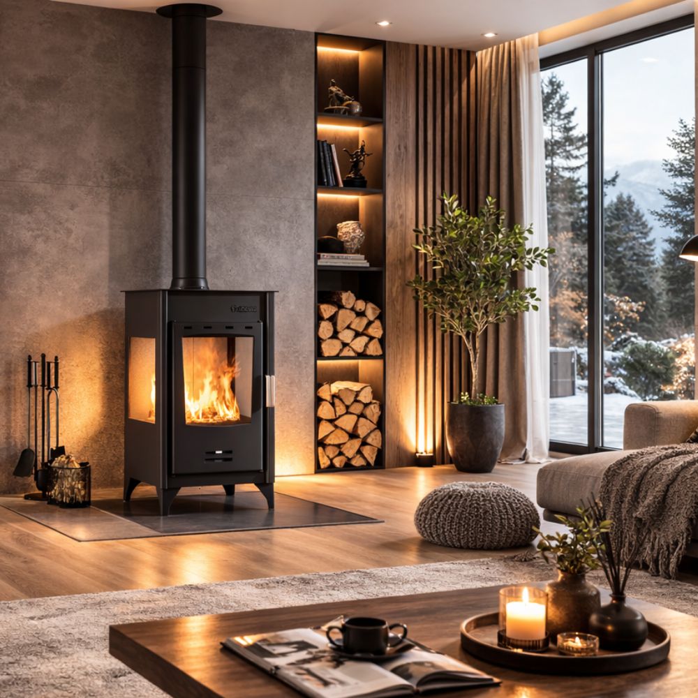 Malkinė krosnelė Balkan Energy ATS 90-10 3 SIDE, 12.12kW | Malkinės krosnelės | Krosnelės |