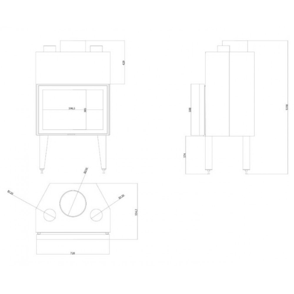 Židinio kapsulė Balkan Energy ATS STABLE AIR 700, su oro kanalais, 14.8kW | Malkiniai zidiniai | Židiniai |