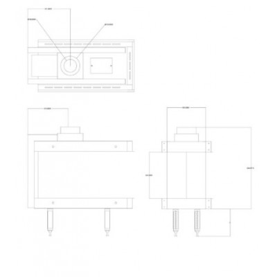 Dujinis židinys Balkan Energy GAS 3SIDE 70, 5.8kW - 7.8kW - Židiniai
