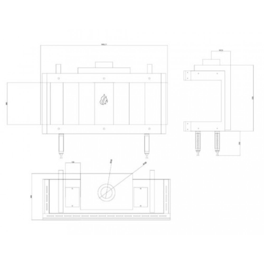 Dujinis židinys Balkan Energy GAS PANORAMA 100, 10.2kW | Dujiniai židiniai | Židiniai |