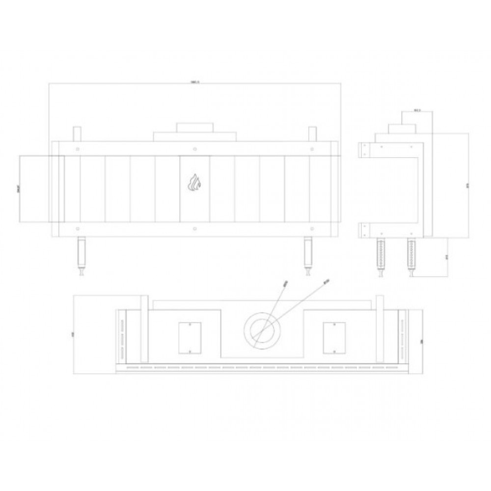 Dujinis židinys Balkan Energy GAS PANORAMA 150, 13kW | Dujiniai židiniai | Židiniai |