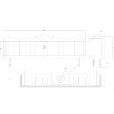 Dujinis židinys Balkan Energy GAS PANORAMA 200, 17kW - Židiniai