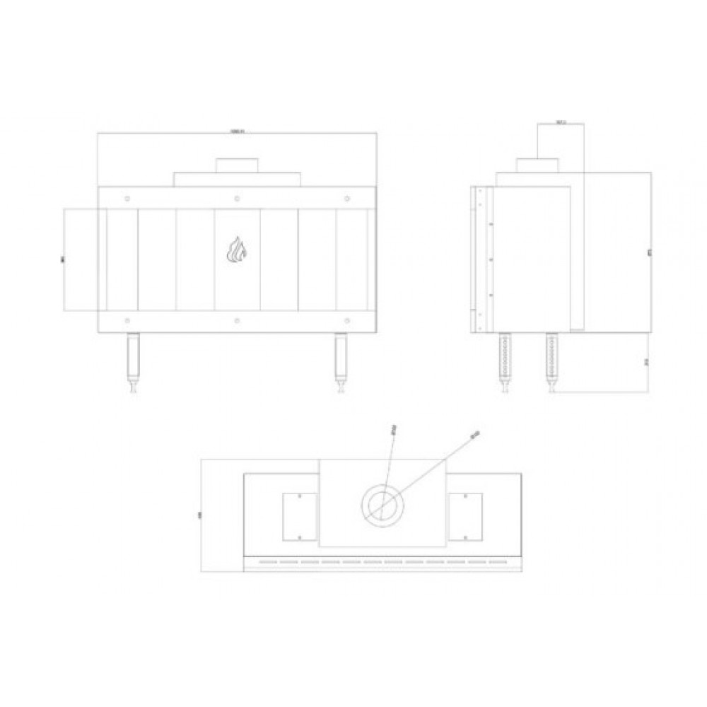 Dujinis židinys Balkan Energy GAS STRAIGHT 100, 10.2kW | Dujiniai židiniai | Židiniai |