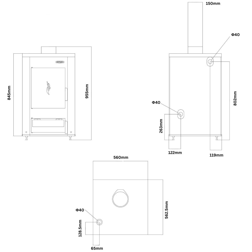 Kieto kuro katilas Balkan Energy ATS HYDRO, 20 kW | Kieto kuro katilai |  |