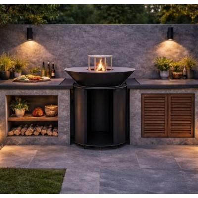 Plieninė anglies kepsninė Balkan Energy ROUND 750 - Kepsninės