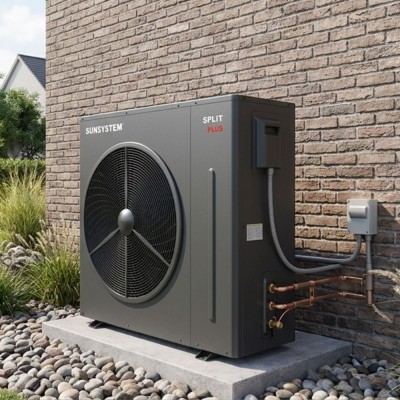 Šilumos Siurblys Split Tipo Sunsystem SPLIT PLUS 060 1PH oras-vanduo, 6.22kW - Šilumos Siurbliai