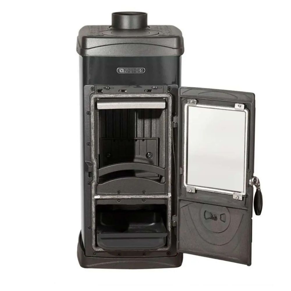 Itališka ketaus krosneles su orkaitė La Nordica Super Junior, juoda, 5.7kW | Malkinės krosnelės | Krosnelės |