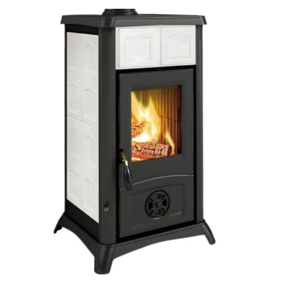 Itališka malkinė krosnelė La Nordica Gemma, balta, 6.5kW - Itališkos malkinės krosnelės ir židiniai