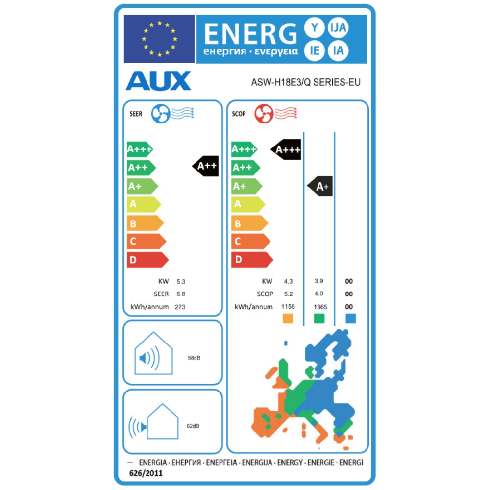 Inverterio oro kondicionierius su WiFi AUX Q-PLUS, 18000 BTU | Sieniniai kondicionieriai | Oro kondicionieriai |