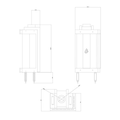 Dujinis židinys Velmora Fire GAS STANDING CORNER, 3.9kW - 6.0kW - Dujiniai židiniai