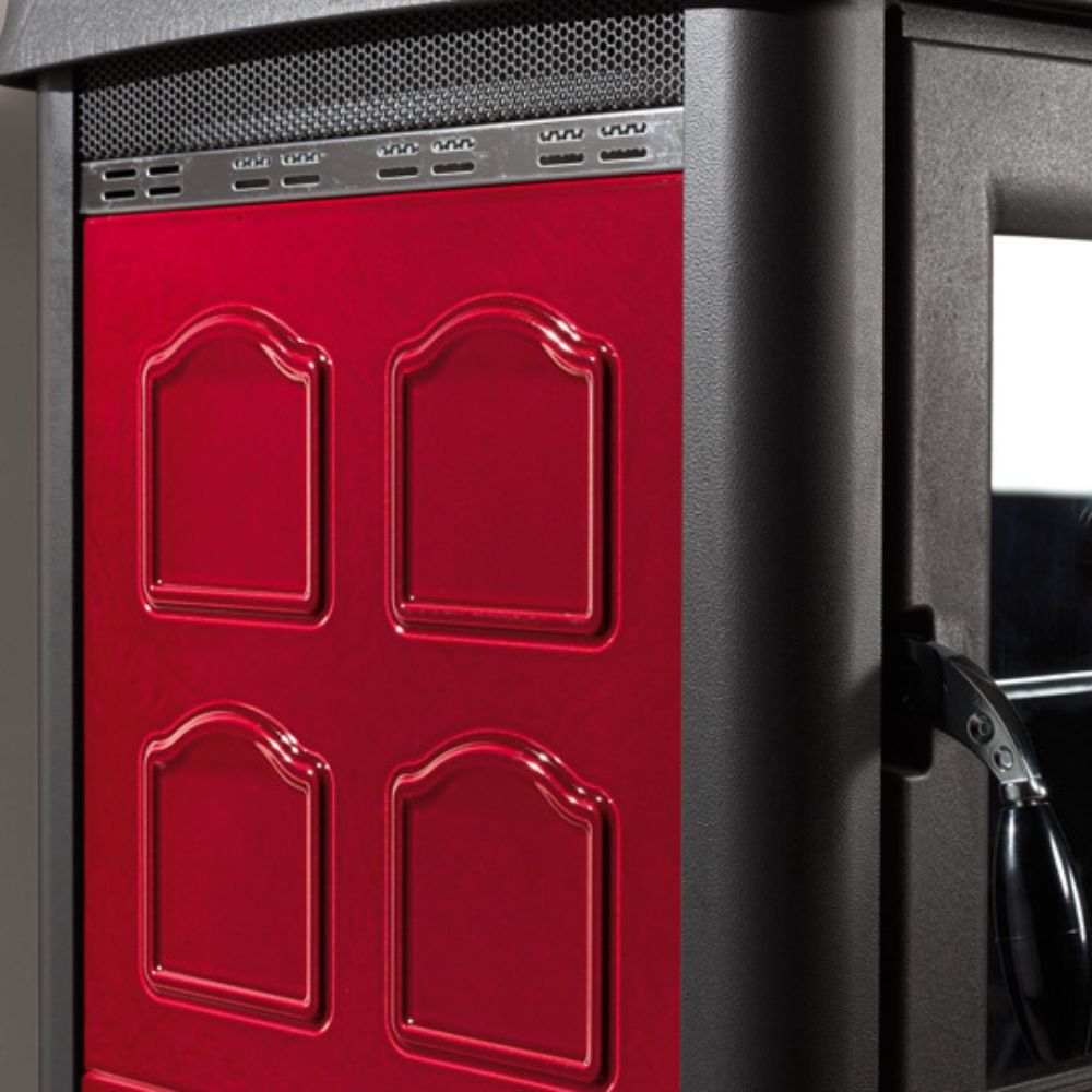 Itališka malkinė krosnelė su orkaite La Nordica Gemma Forno, raudona, 7.3kW | Malkinės krosnelės | Krosnelės |