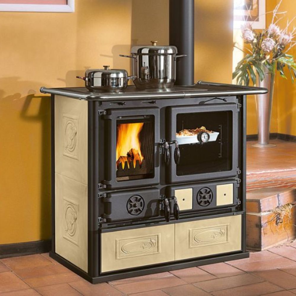 Itališka malkinė krosnelė viryklė La Nordica Rosa, ekru, 8.8kW | Malkinė viryklės |  |