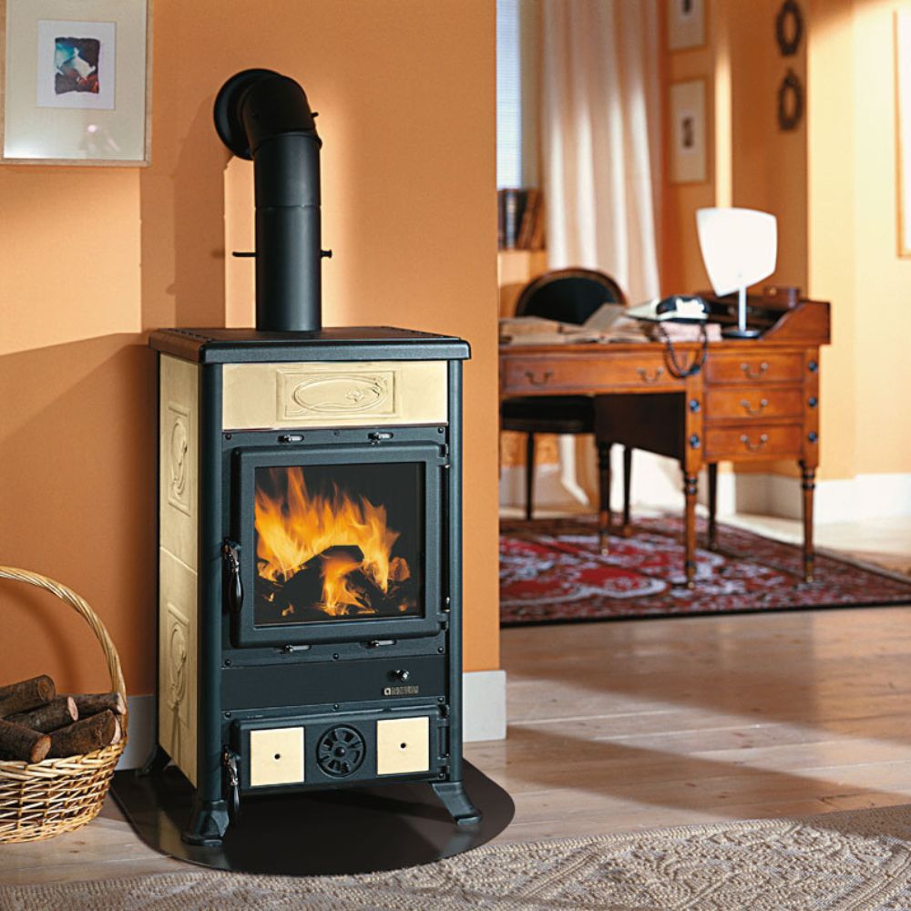 Itališka malkinė krosnelė La Nordica Rossella R1, smėlio spalvos, 9kW | Malkinės krosnelės | Krosnelės |