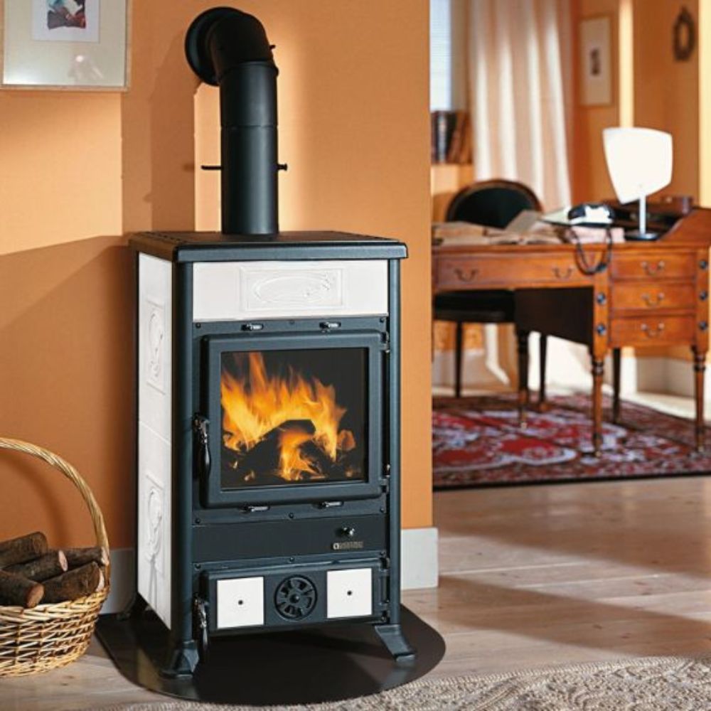 Itališka malkinė krosnelė La Nordica Rossella R1, balta, 9kW | Malkinės krosnelės | Krosnelės |