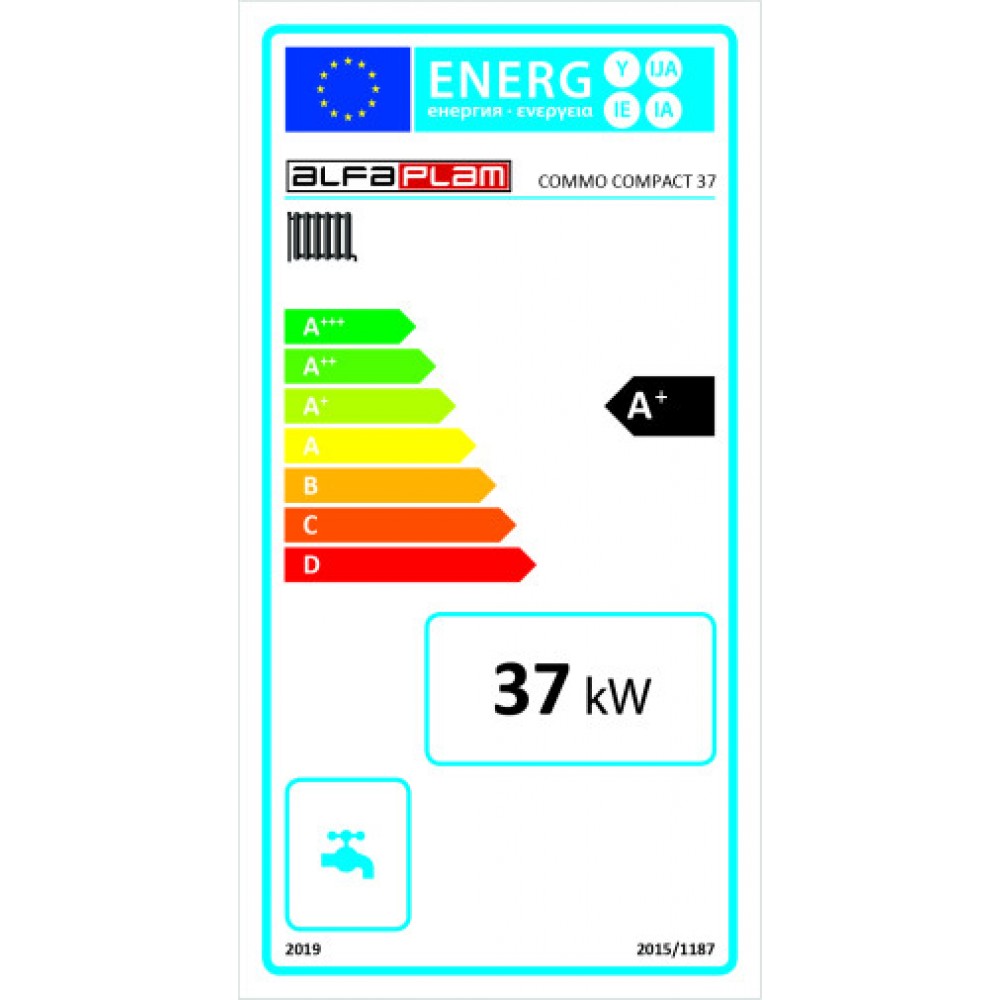 Granulinis katilas Alfa Plam Commo Compact 37, 37kW | Granuliniai katilai | Granulės |