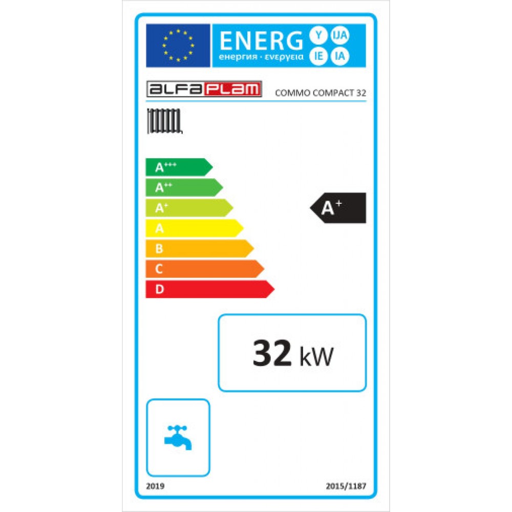 Granulinis katilas Alfa Plam Commo Compact 32, 32kW | Granuliniai katilai | Granulės |