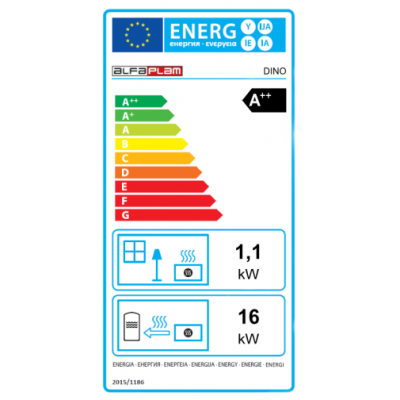 Granulinė krosnelė su vandens kontūru Alfa Plam Dino Ruda, 17kW - Prekių palyginimas