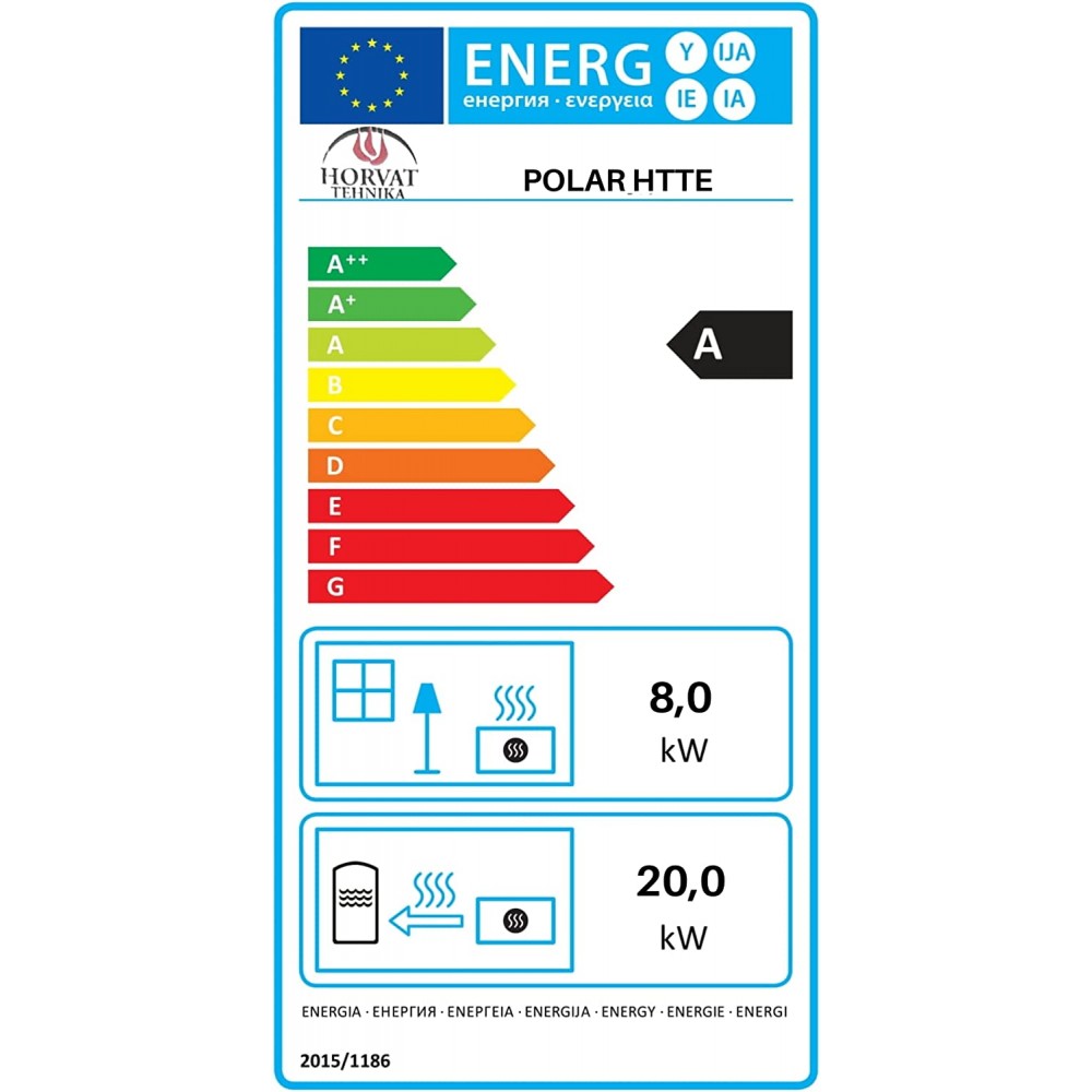 Мalkinė krosnelė viryklė su vandens konturu Horvat Polar HTTE, 28 kW | Malkinė viryklės |  |