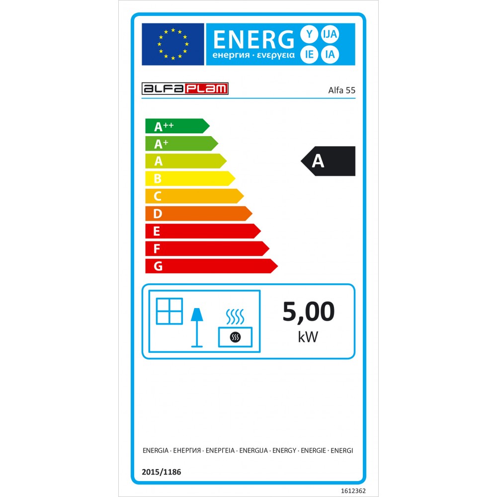 Мalkinė krosnelė viryklė Alfa Plam Alfa 55 Termo Garstyčios, 5kW | Malkinė viryklės |  |